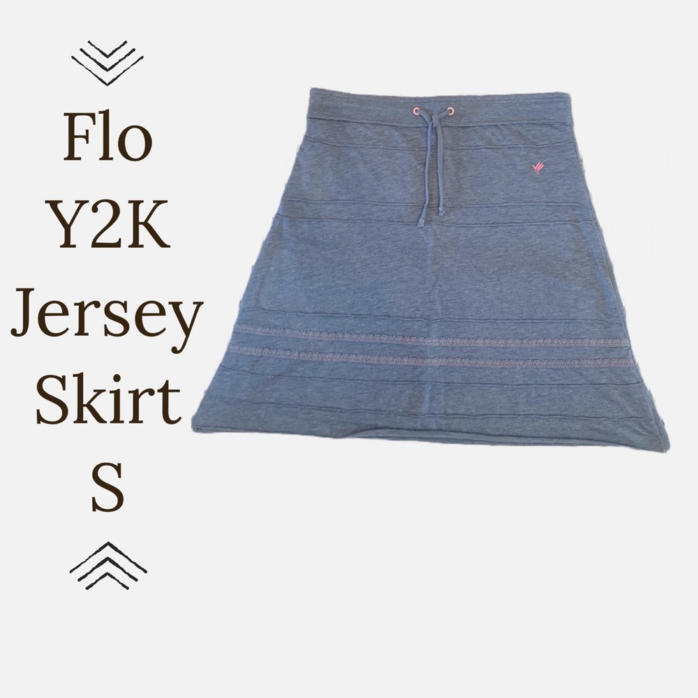 Flo Grey Jersey knee length Y2K style skirt women’s size S small
